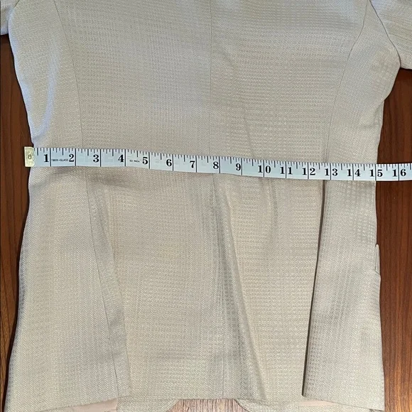 NWT Saville Suit Skirt & Blazer Classic Business Style Beige/Cream 6P Vintage - Picture 7 of 16